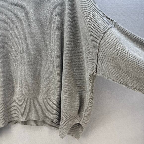 Free People Sweater Women's M Grey Easy Street Oversized Tunic Winter Cozy - Picture 4 of 10